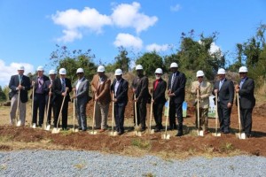 Ground breaking ceremony for a classroom building, UVI School of Medicine. Dr. Ben Sachs, Dean of UVI School of Medicine. Photo by St. Croix Source.